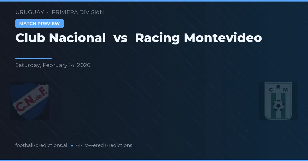 Club Nacional de Football vs Racing Montevideo — prognóstico e prévia do jogo