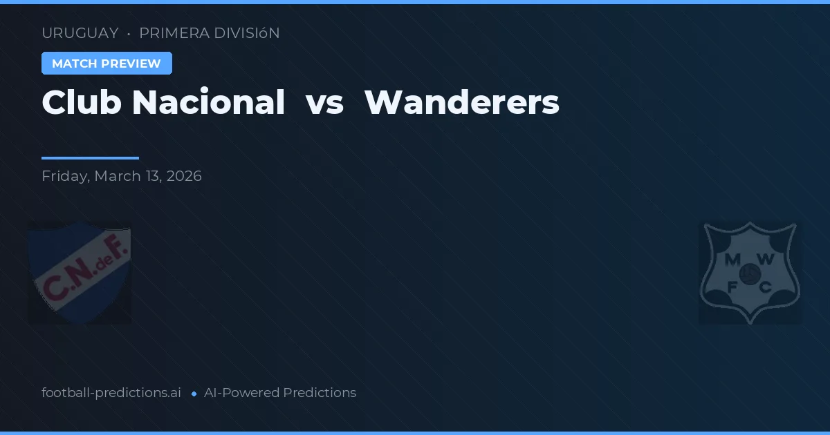 Club Nacional de Football vs Wanderers — prognóstico e prévia do jogo