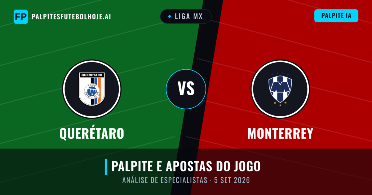 Querétaro vs Monterrey — prognóstico e prévia do jogo