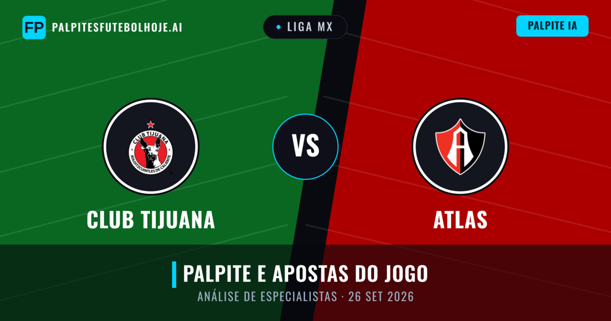 Club Tijuana vs Atlas — prognóstico e prévia do jogo