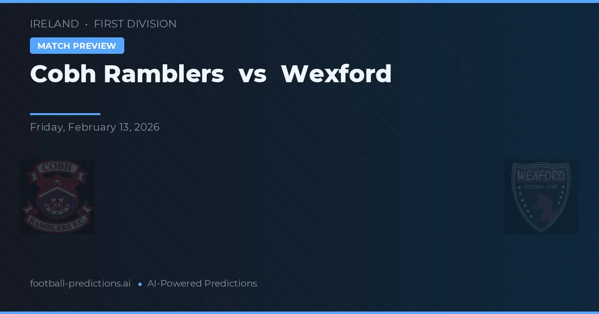 Cobh Ramblers vs Wexford — prognóstico e prévia do jogo