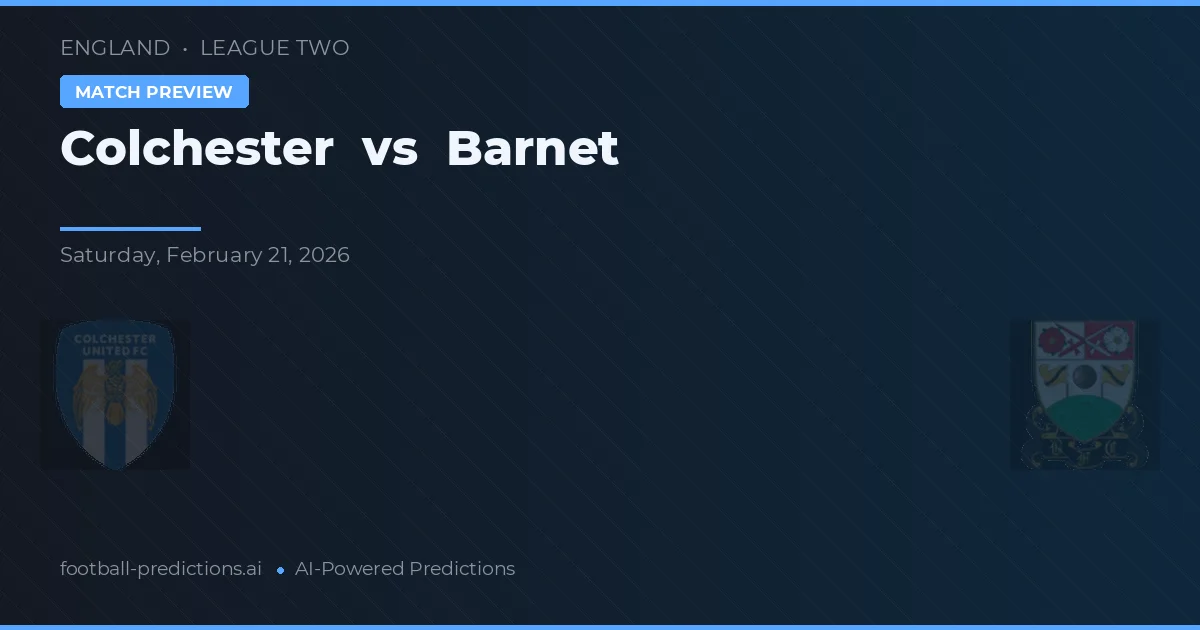 Colchester vs Barnet — prognóstico e prévia do jogo