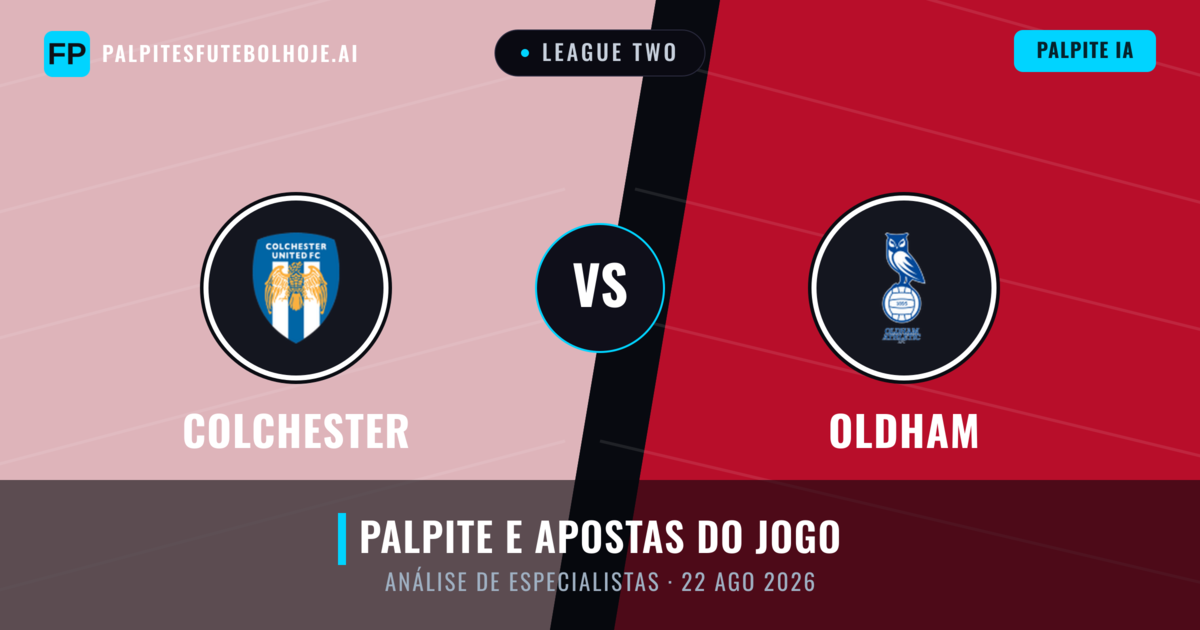 Colchester vs Oldham — prognóstico e prévia do jogo