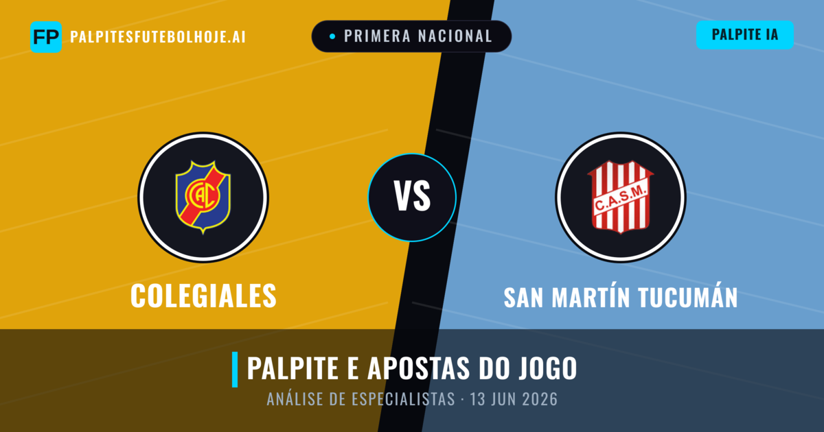 Colegiales vs San Martín Tucumán — prognóstico e prévia do jogo