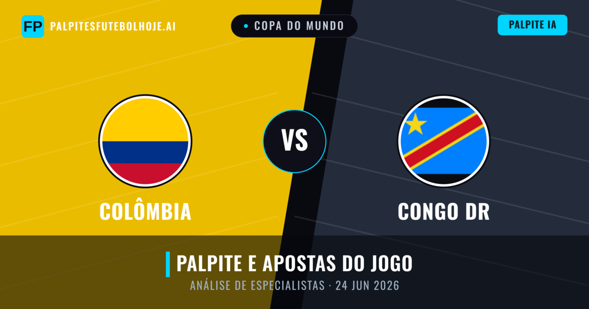 Colômbia vs Congo DR — prognóstico e prévia do jogo