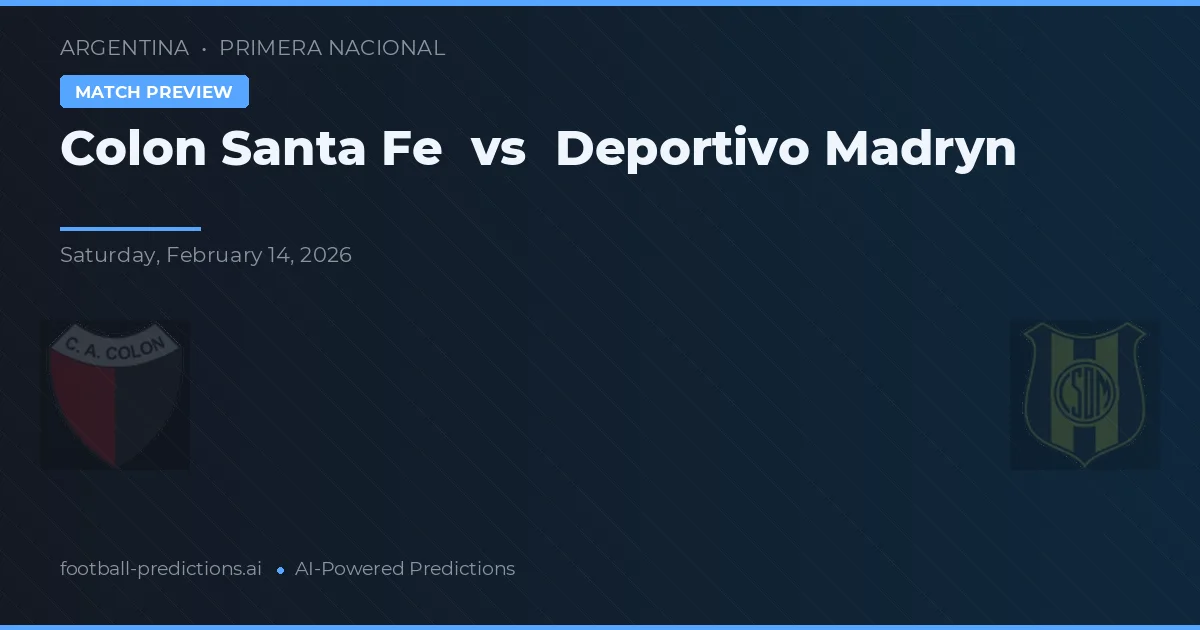 Colón Santa Fe vs Deportivo Madryn — prognóstico e prévia do jogo