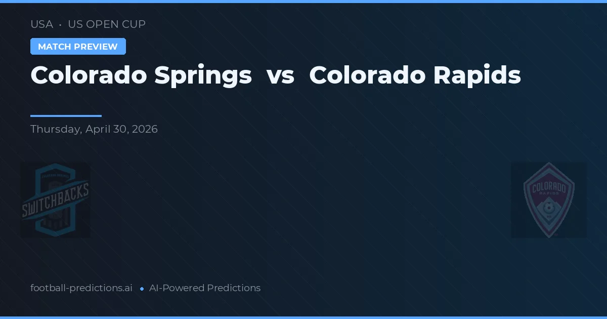 Colorado Springs vs Colorado Rapids — prognóstico e prévia do jogo