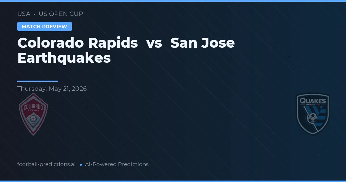 Colorado Rapids vs San José Earthquakes — prognóstico e prévia do jogo
