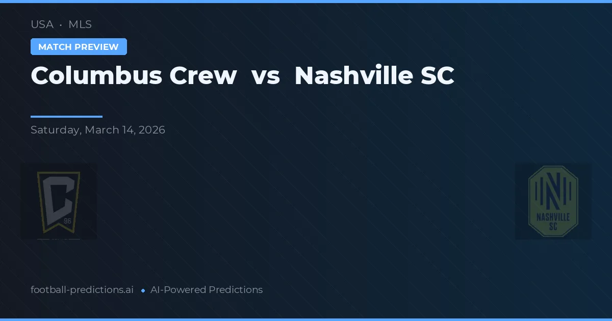 Columbus Crew vs Nashville SC — prognóstico e prévia do jogo
