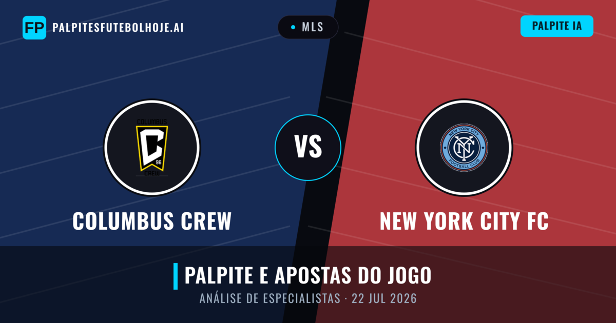 Columbus Crew vs New York City FC — prognóstico e prévia do jogo