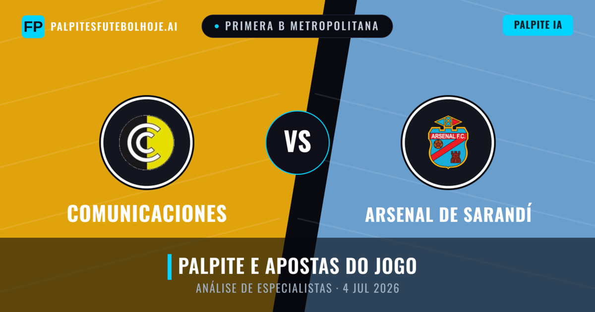 Comunicaciones vs Arsenal de Sarandí — prognóstico e prévia do jogo