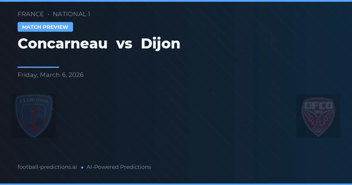 Concarneau vs Dijon — prognóstico e prévia do jogo