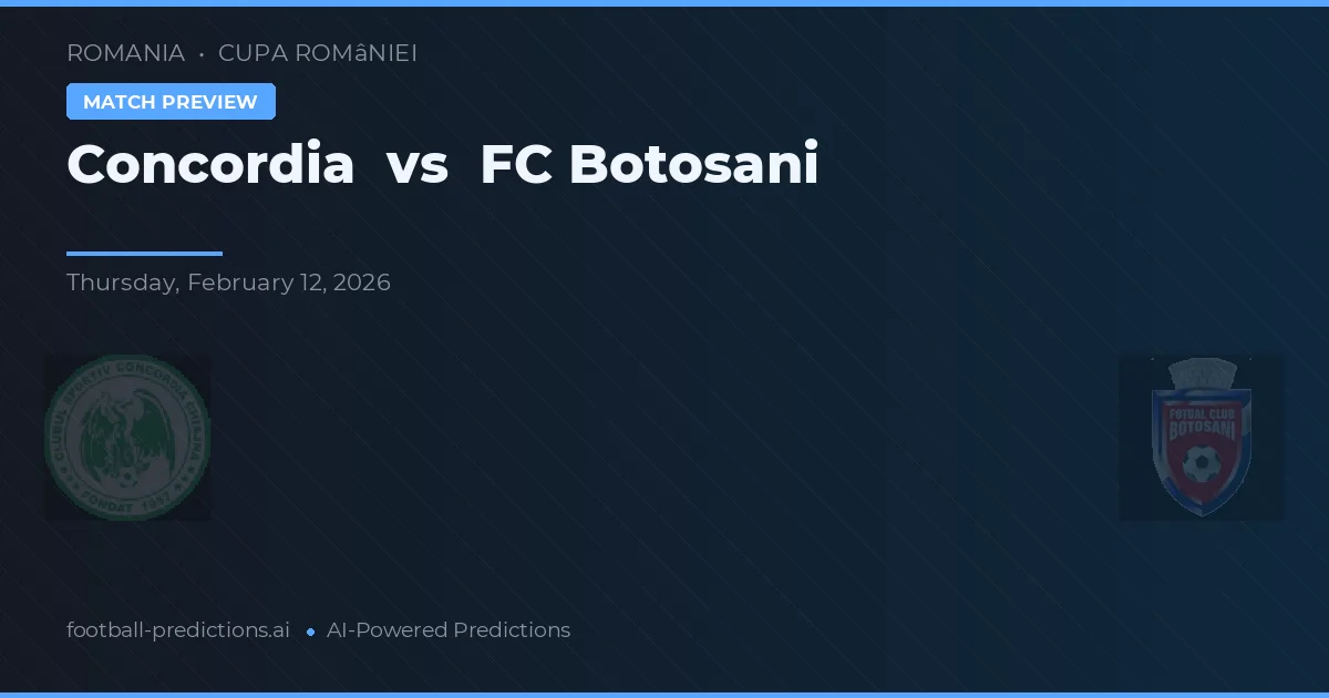 Concordia vs FC Botoșani — prognóstico e prévia do jogo