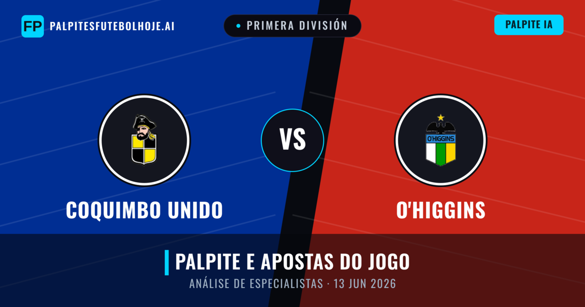 Coquimbo Unido vs O'Higgins — prognóstico e prévia do jogo
