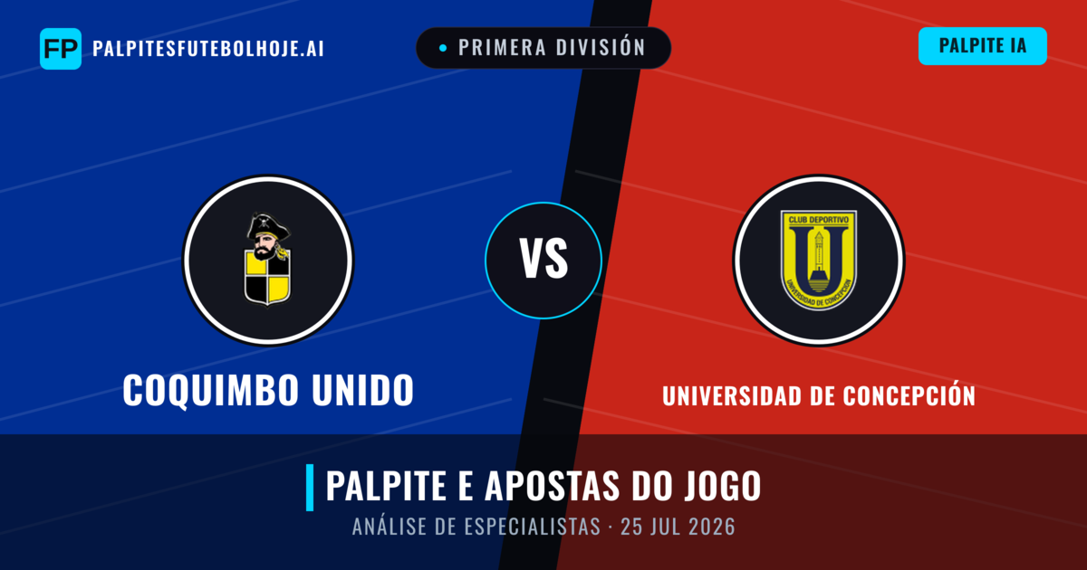 Coquimbo Unido vs Universidad de Concepción — prognóstico e prévia do jogo