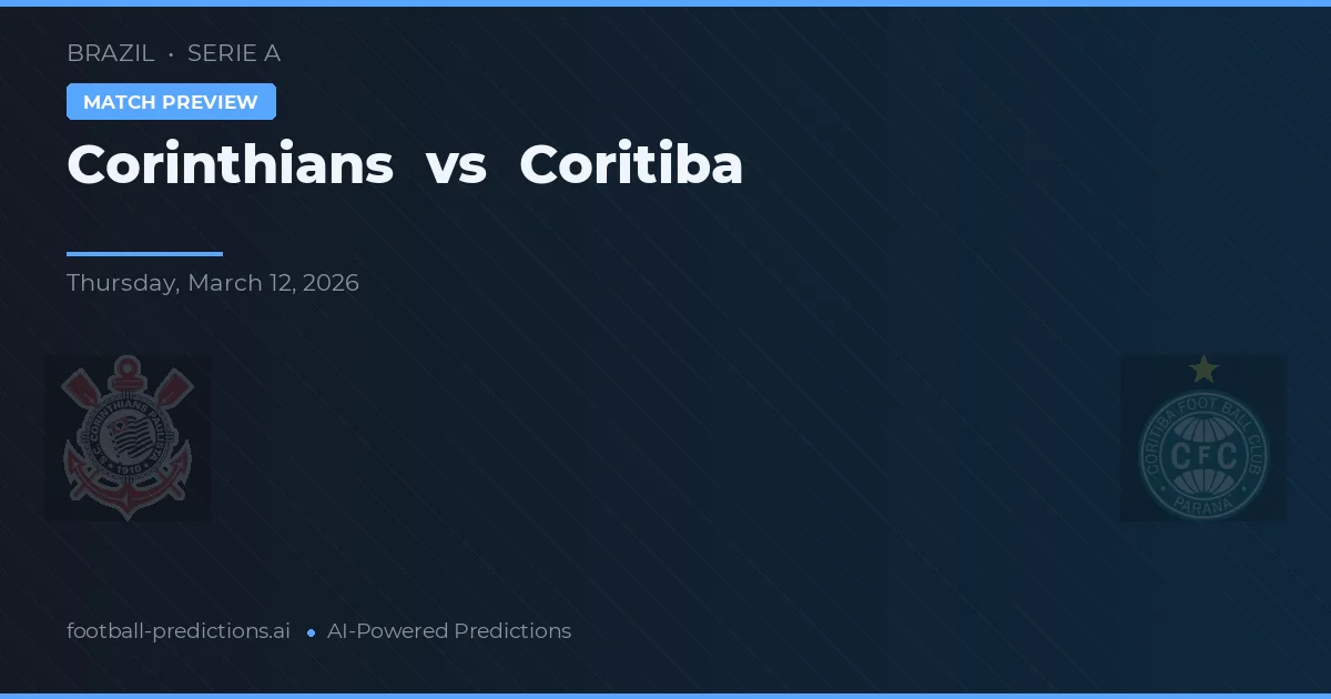Corinthians vs Coritiba — prognóstico e prévia do jogo
