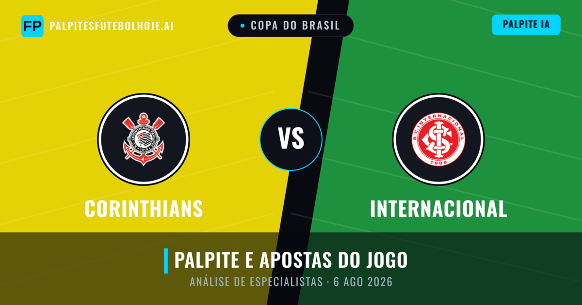 Corinthians vs Internacional — prognóstico e prévia do jogo