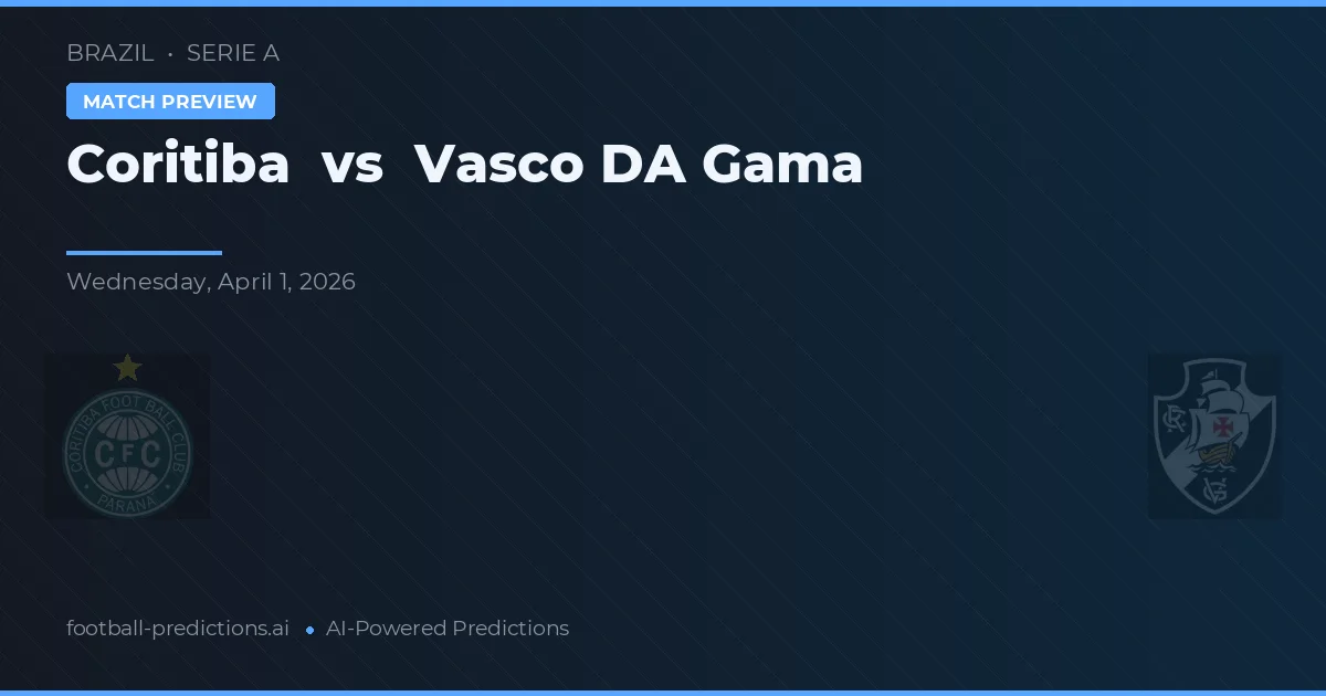 Coritiba vs Vasco da Gama — prognóstico e prévia do jogo