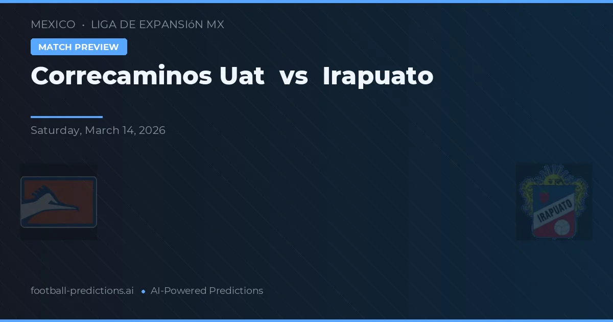 Correcaminos UAT vs Irapuato — prognóstico e prévia do jogo