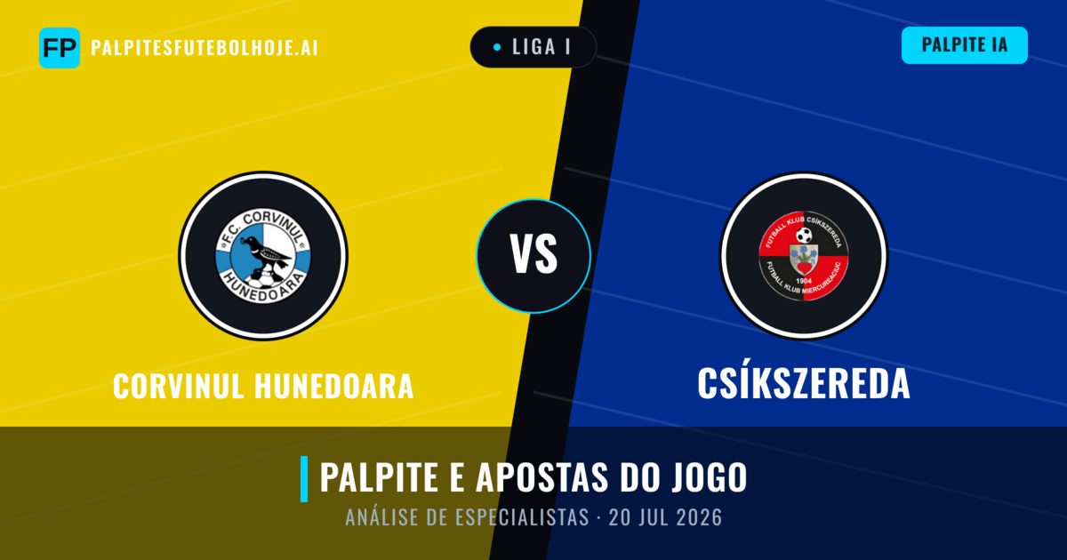 Corvinul Hunedoara vs Csíkszereda — prognóstico e prévia do jogo