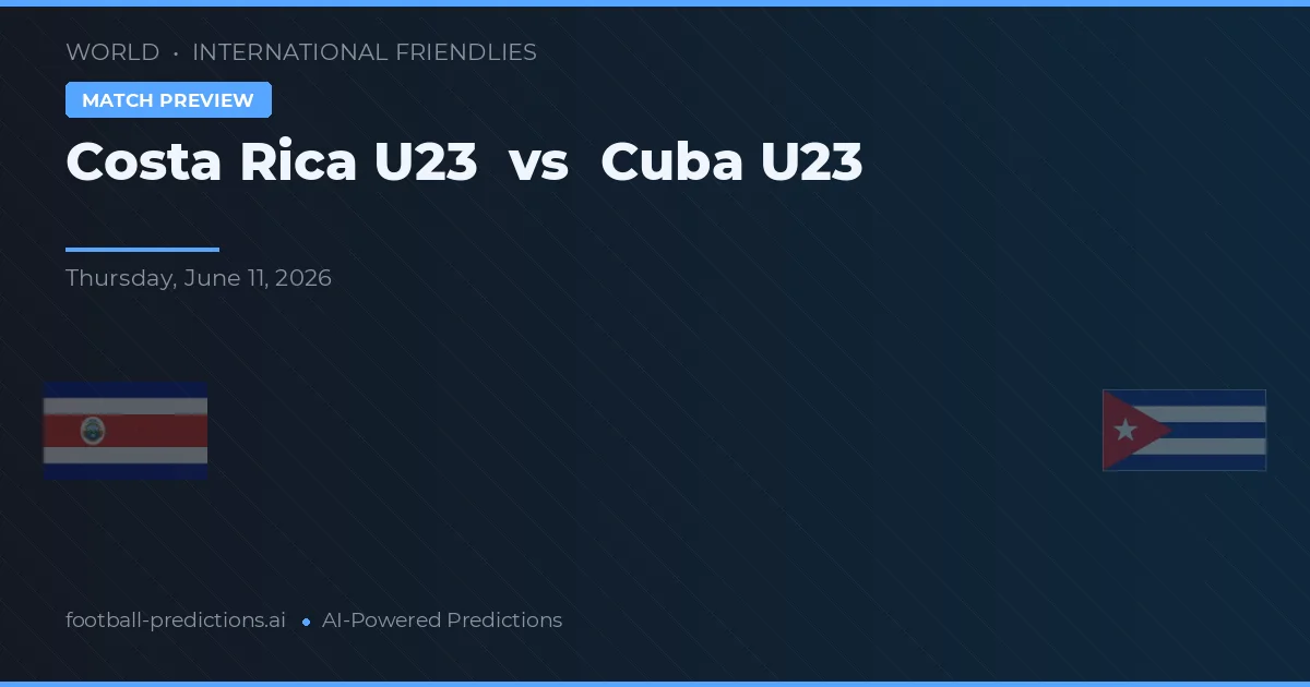 Costa Rica U23 vs Cuba U23 — prognóstico e prévia do jogo