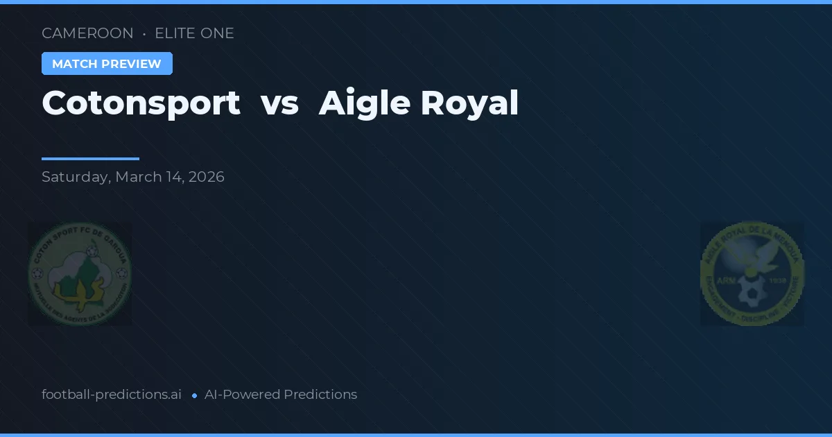 Cotonsport vs Águia Real — prognóstico e prévia do jogo