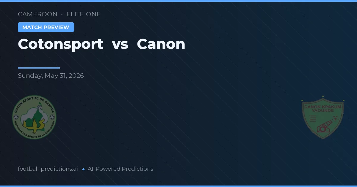 Cotonsport vs Canon — prognóstico e prévia do jogo