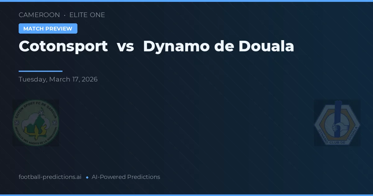 Cotonsport vs Dynamo de Douala — prognóstico e prévia do jogo