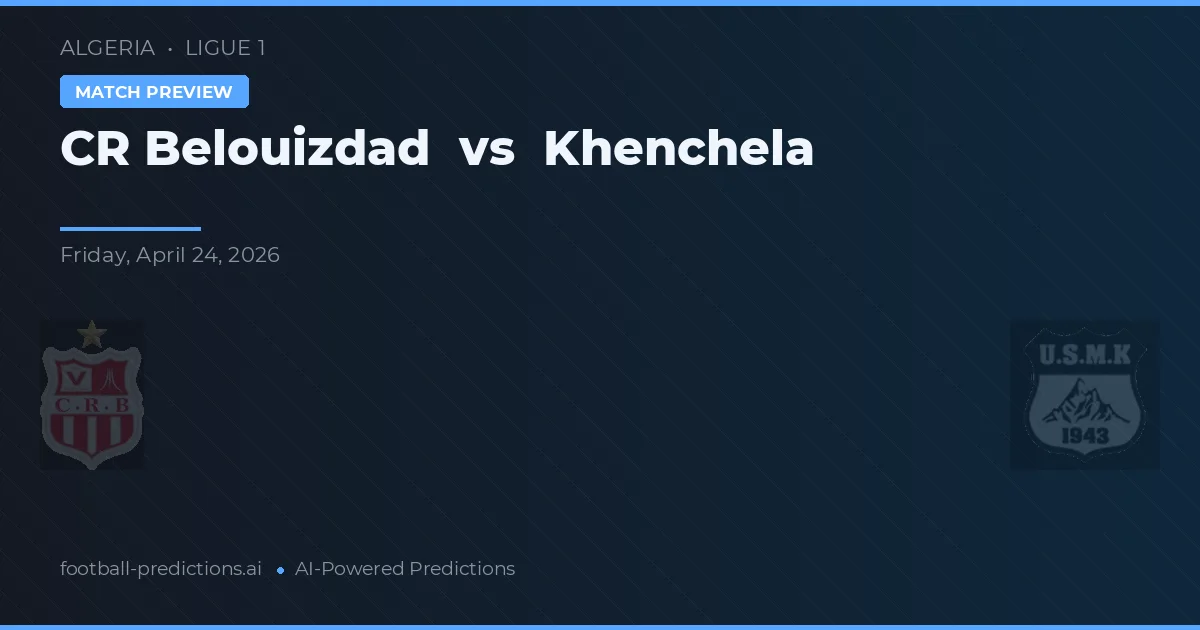 CR Belouizdad vs Khenchela — prognóstico e prévia do jogo