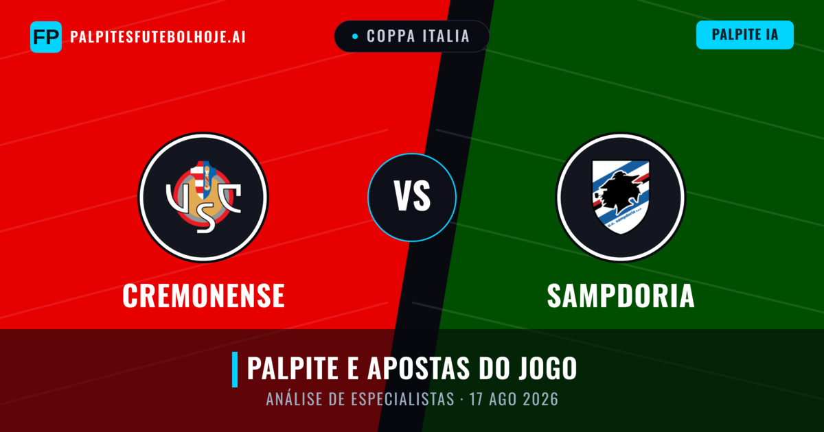 Cremonense vs Sampdoria — prognóstico e prévia do jogo