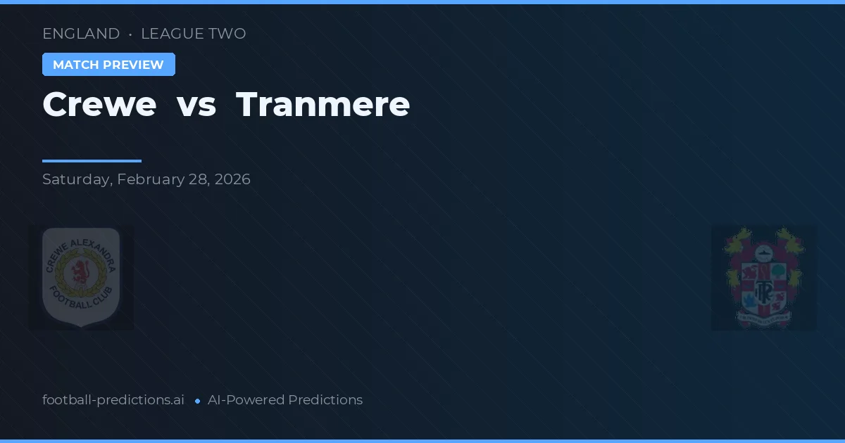 Crewe vs Tranmere — prognóstico e prévia do jogo
