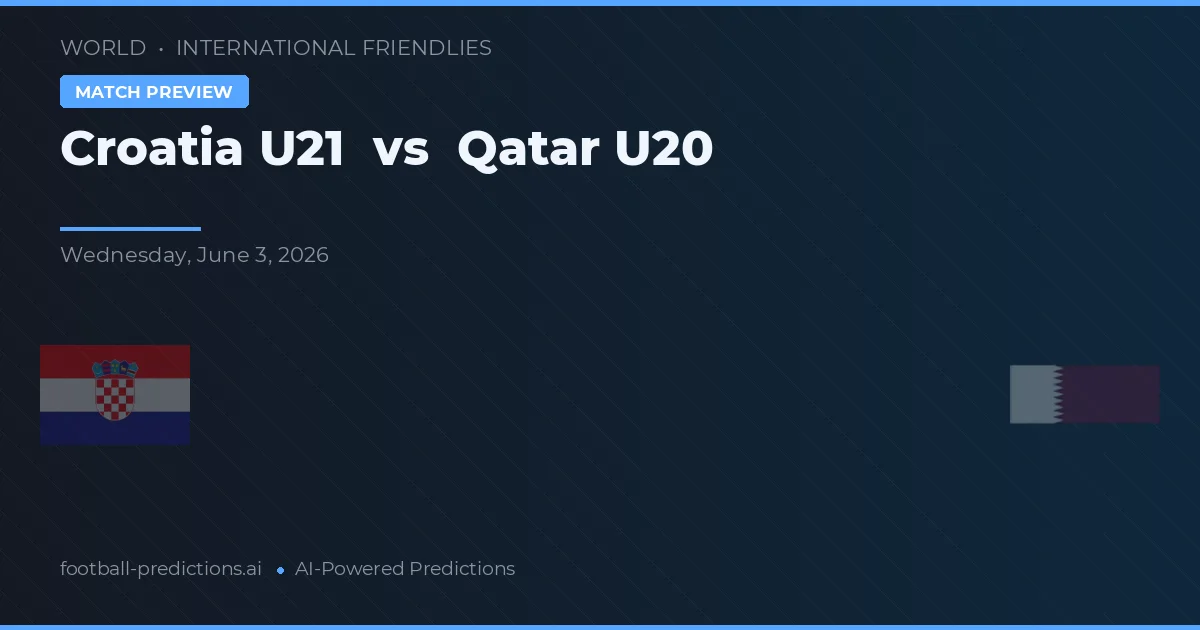 Croatia U21 vs Qatar U23 — prognóstico e prévia do jogo