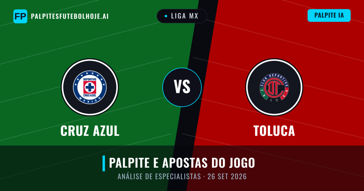 Cruz Azul vs Toluca — prognóstico e prévia do jogo