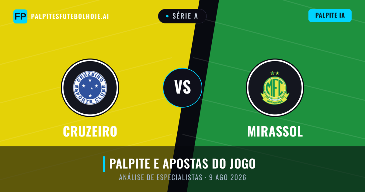 Cruzeiro vs Mirassol — prognóstico e prévia do jogo
