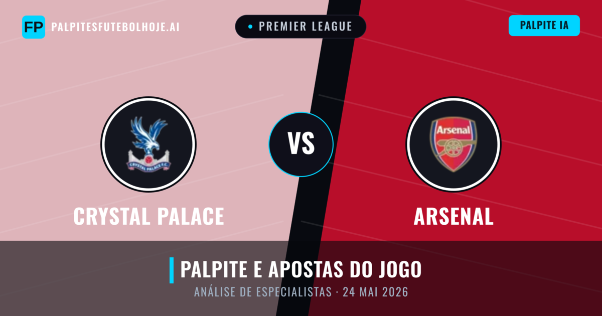 Crystal Palace vs Arsenal — prognóstico e prévia do jogo
