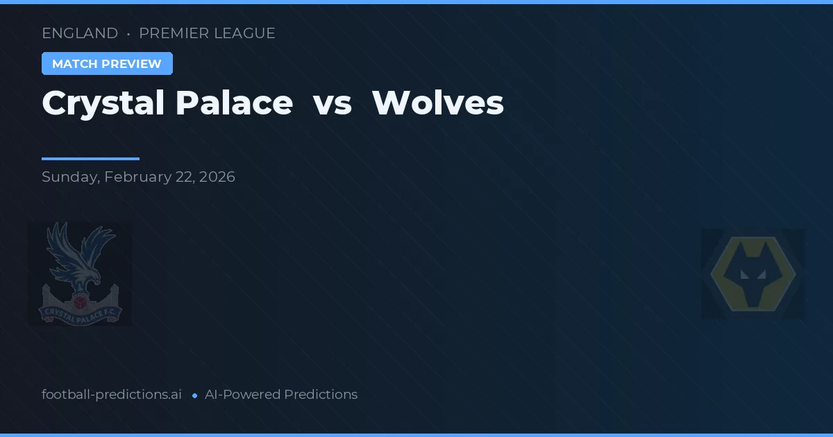 Crystal Palace vs Wolves — prognóstico e prévia do jogo