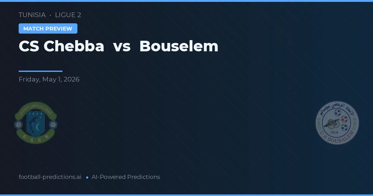 CS Chebba vs Bouselem — prognóstico e prévia do jogo