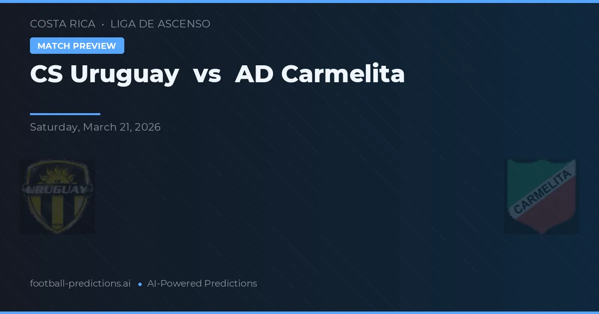 CS Uruguai vs Carmelita — prognóstico e prévia do jogo