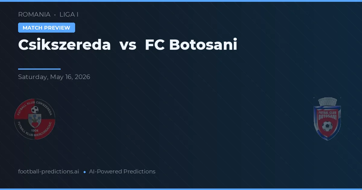 Csíkszereda vs FC Botoșani — prognóstico e prévia do jogo