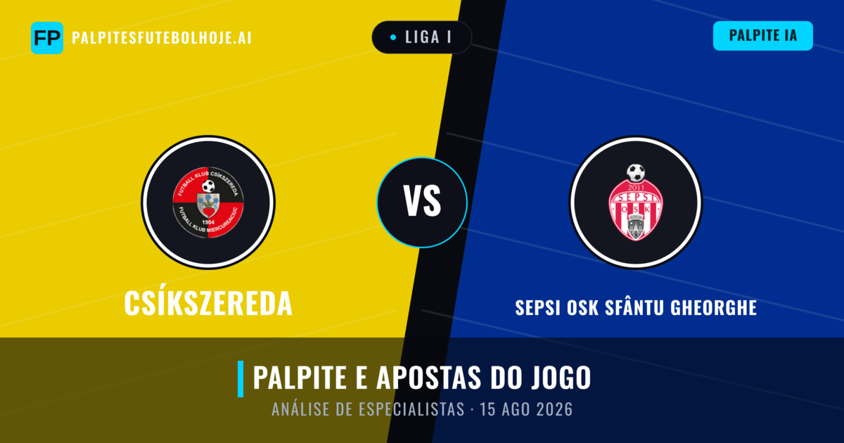 Csíkszereda vs Sepsi OSK Sfântu Gheorghe — prognóstico e prévia do jogo