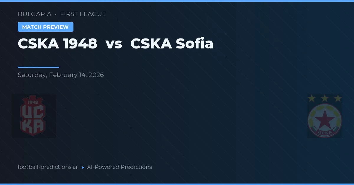 ЦСКА 1948 vs CSKA Sófia — prognóstico e prévia do jogo