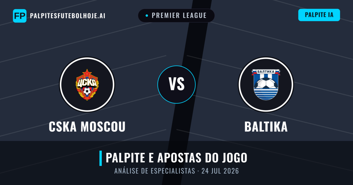 CSKA Moscou vs Baltika — prognóstico e prévia do jogo