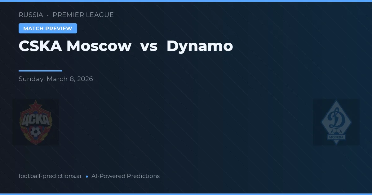 CSKA Moscou vs Dínamo — prognóstico e prévia do jogo