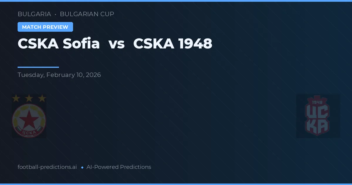 CSKA Sófia vs ЦСКА 1948 — prognóstico e prévia do jogo