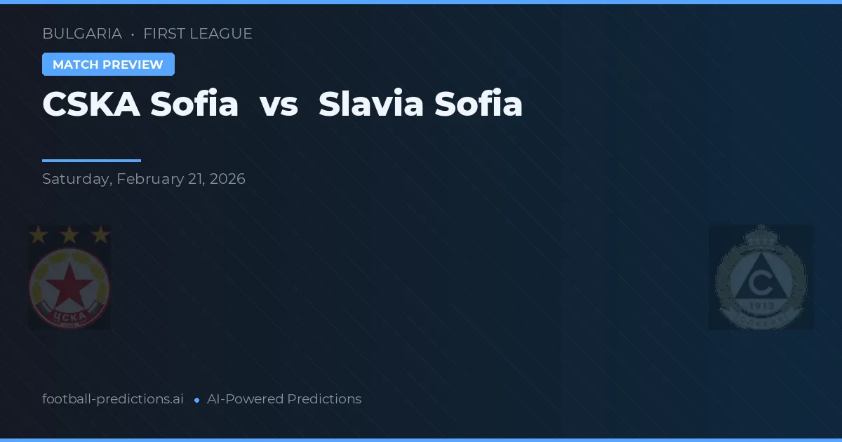 CSKA Sófia vs Slavia Sófia — prognóstico e prévia do jogo