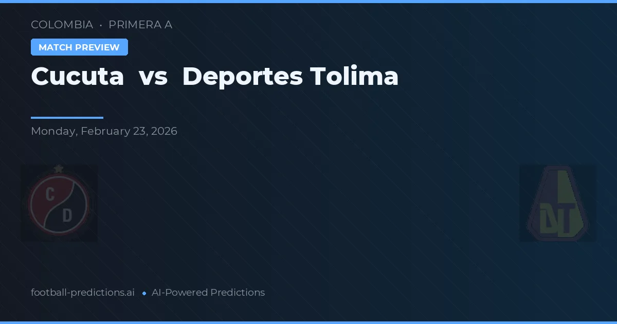Cúcuta vs Deportes Tolima — prognóstico e prévia do jogo