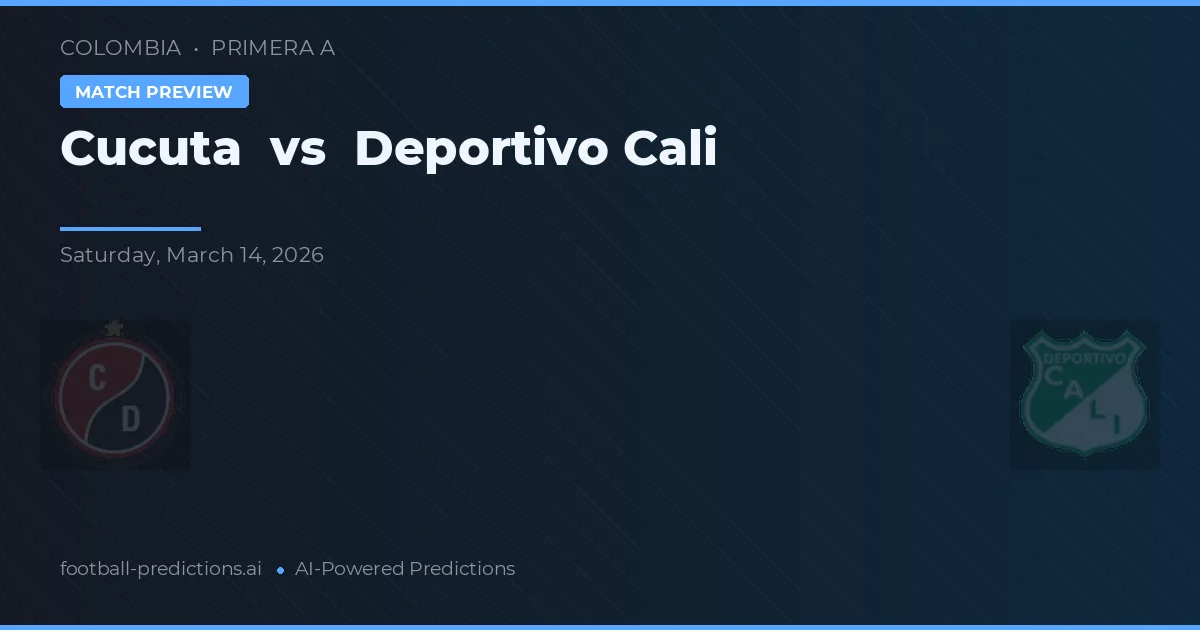 Cúcuta vs Deportivo Cali — prognóstico e prévia do jogo