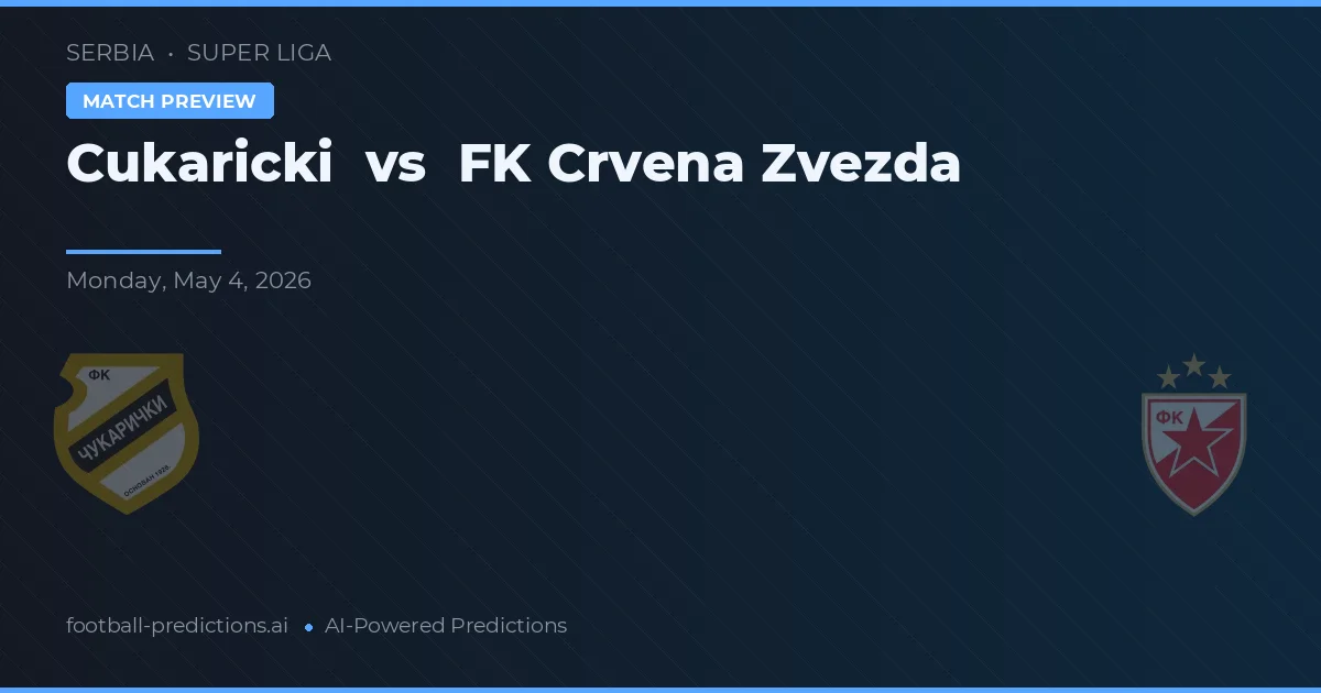 Cukaricki vs Crvena Zvezda — prognóstico e prévia do jogo