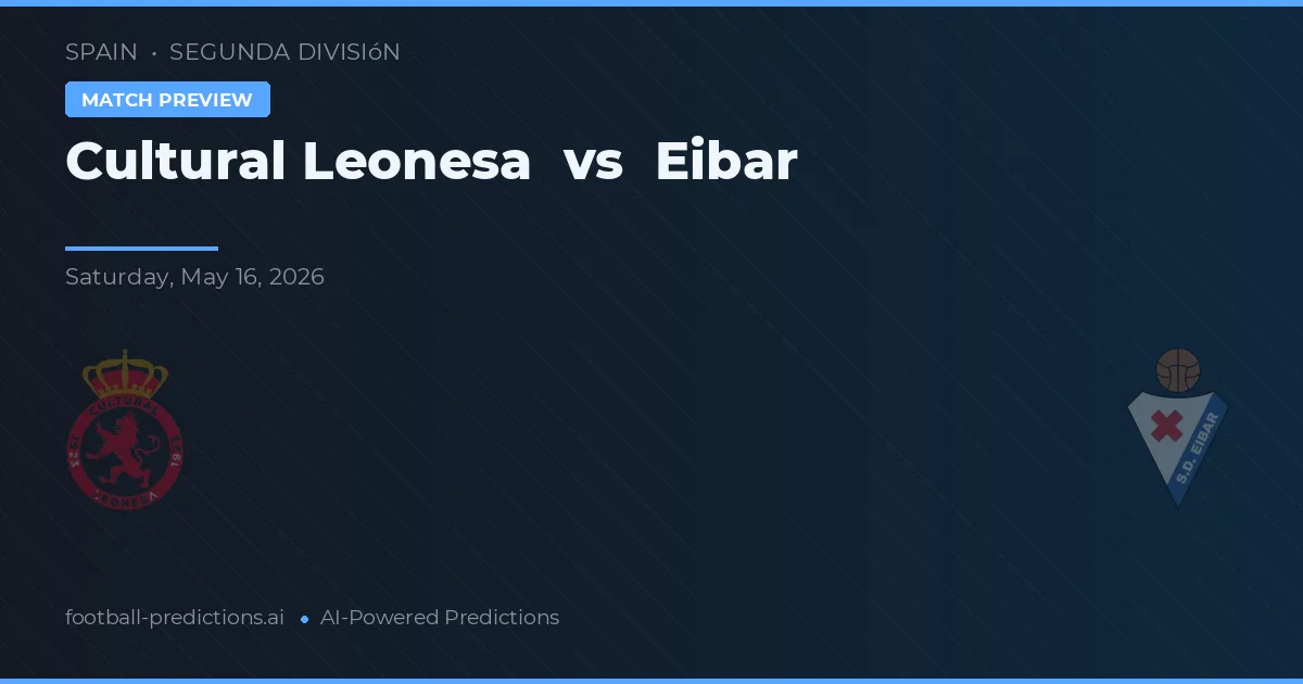 Leonesa Cultural vs Eibar — prognóstico e prévia do jogo