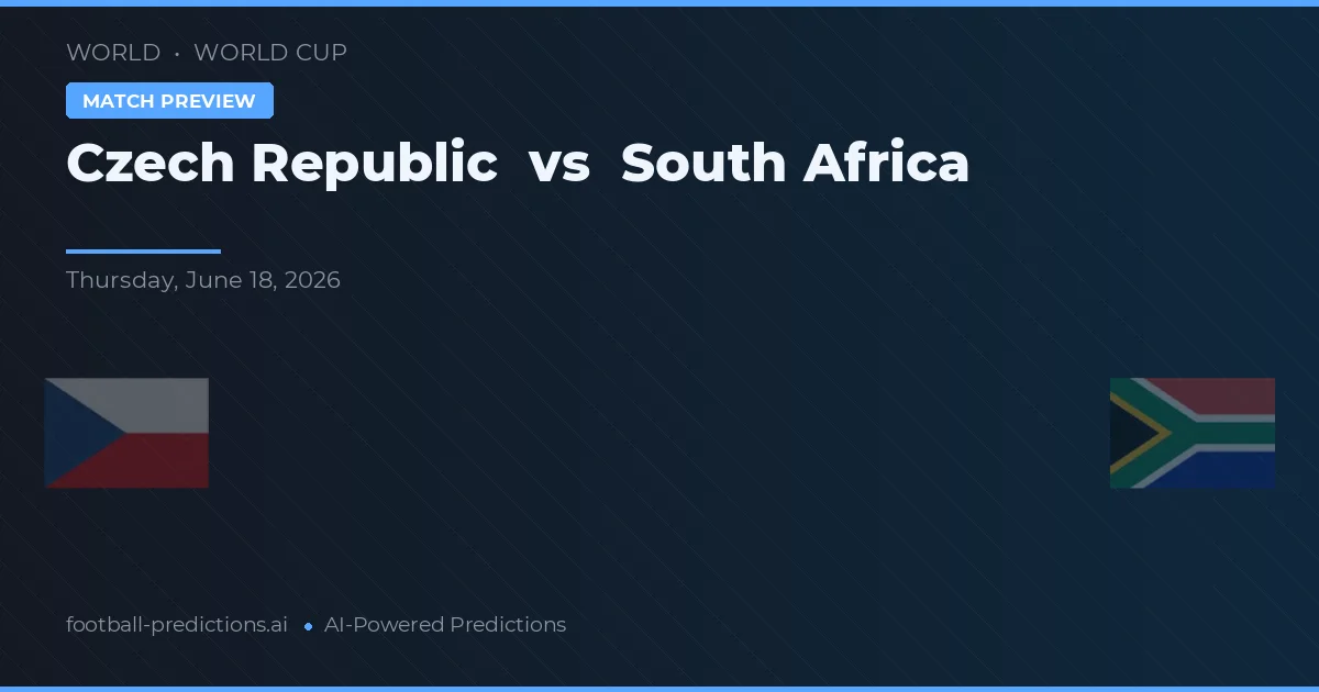 República Tcheca vs África do Sul — prognóstico e prévia do jogo